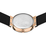 BERING Ceramic Polished Rose Gold 35mm Black Dial Women's Watch 11435-166