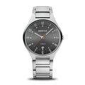 BERING Titanium Brushed Silver 39mm Grey Sunray Dial Men's Watch 11739-772