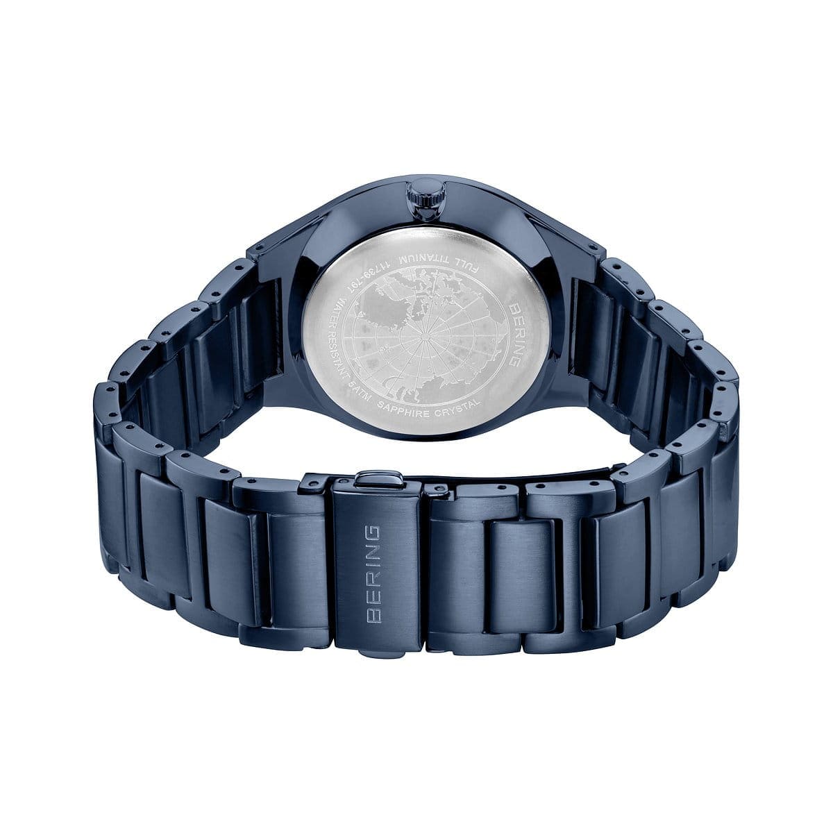 BERING Titanium Matte Blue 39mm Blue Sunray Dial Men's Watch 11739-797