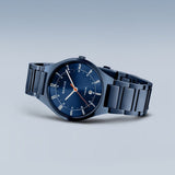 BERING Titanium Matte Blue 39mm Blue Sunray Dial Men's Watch 11739-797