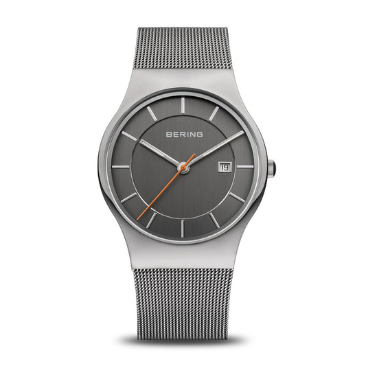 BERING Classic Polished Grey 40mm Grey Dial Men's Watch 11938-007