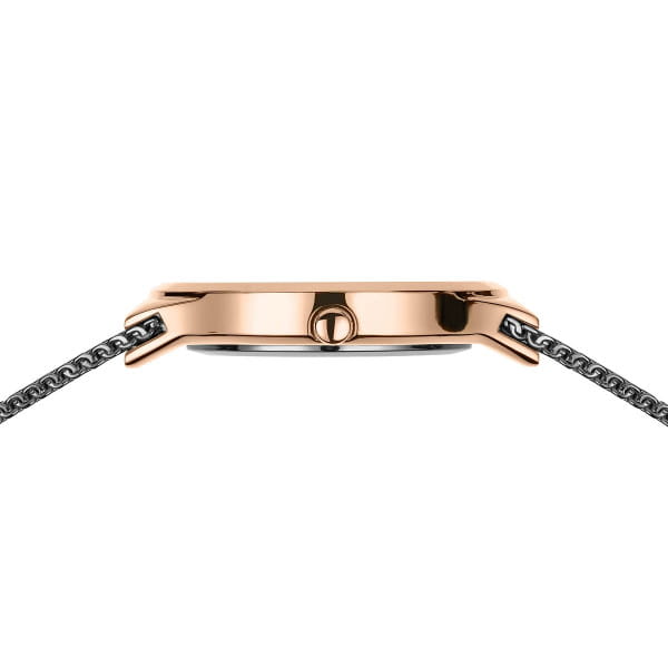 BERING Classic Polished Rose Gold 31mm Grey Sunray Dial Women's Watch 12131-369-GWP