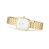 BERING Rectangular Link 26 mm Watch Gold 26mm White Dial Women's Watch 12526-734