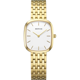 BERING Rectangular Link 26 mm Watch Gold 26mm White Dial Women's Watch 12526-734