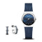 BERING Classic Polished Silver 27mm Blue Mother of Pearl Dial Women's Watch 12927-307G