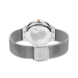 BERING Oval Mesh Watch Silver 34mm Silver Dial Women's Watch 12934-060