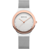 BERING Oval Mesh Watch Silver 34mm Silver Dial Women's Watch 12934-060