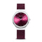 BERING Classic Polished Silver 34mm Purple Sunray Dial Women's Watch 12934-909