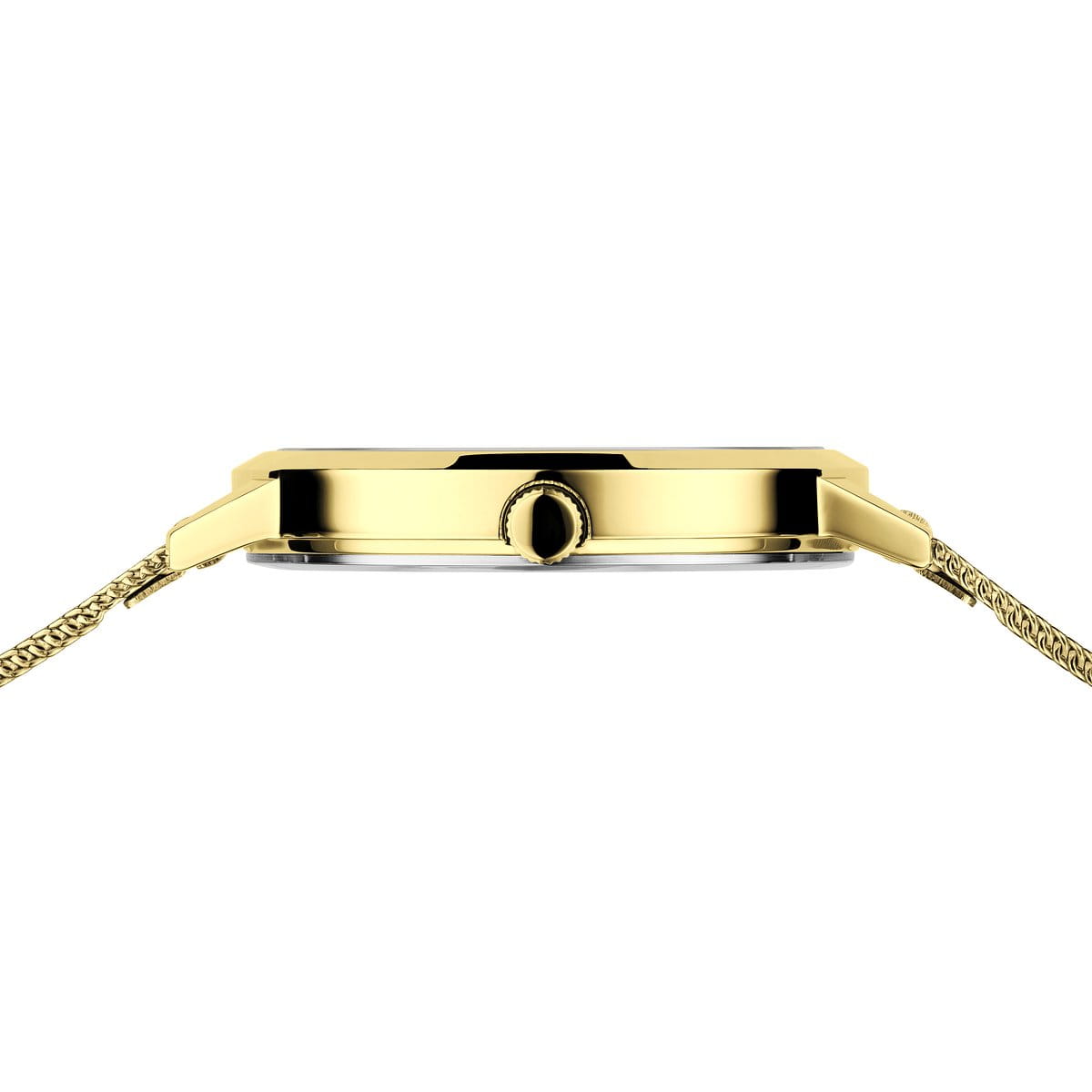 BERING Classic Polished Gold 34mm Black Sunray Dial Women's Watch 13434-332