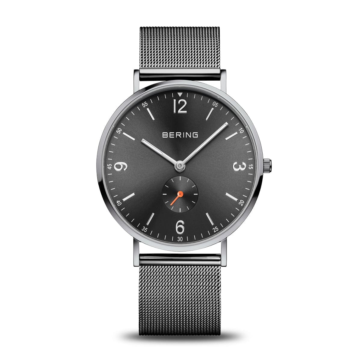 BERING Classic Polished Grey 40mm Grey Sunray Dial Men's Watch 14040-377