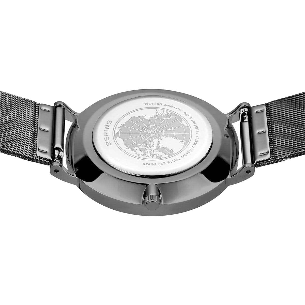 BERING Classic Polished Grey 40mm Grey Sunray Dial Men's Watch 14040-377