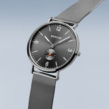 BERING Classic Polished Grey 40mm Grey Sunray Dial Men's Watch 14040-377