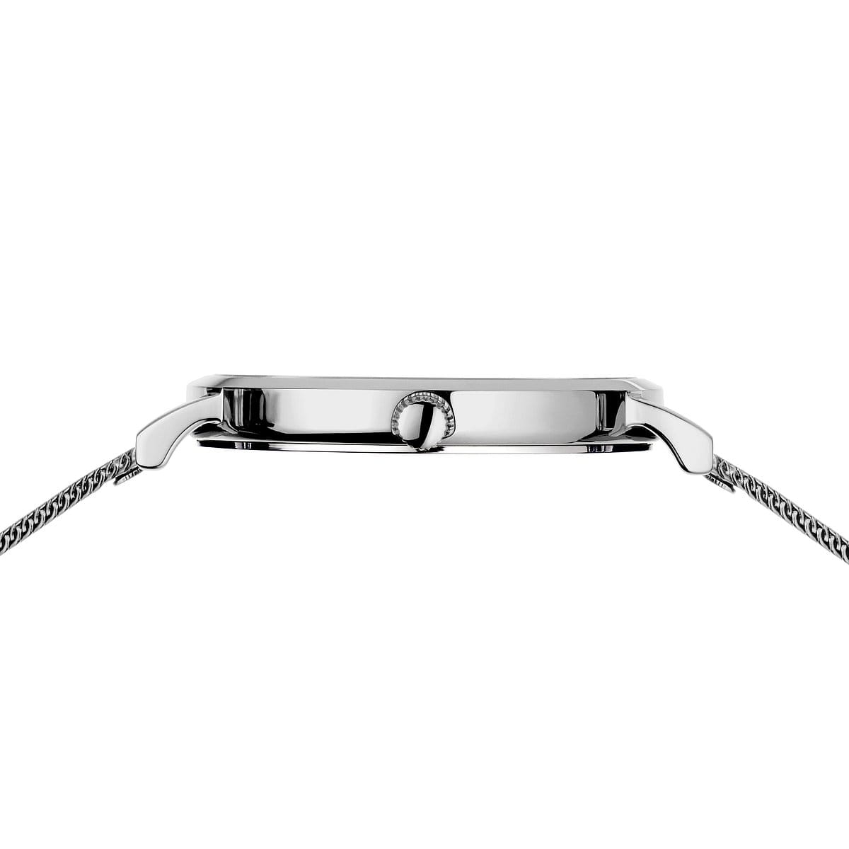 BERING Classic Polished Silver 34mm White Dial Women's Watch 14134-004