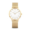 BERING Classic Polished Gold 34mm White Dial Women's Watch 14134-331