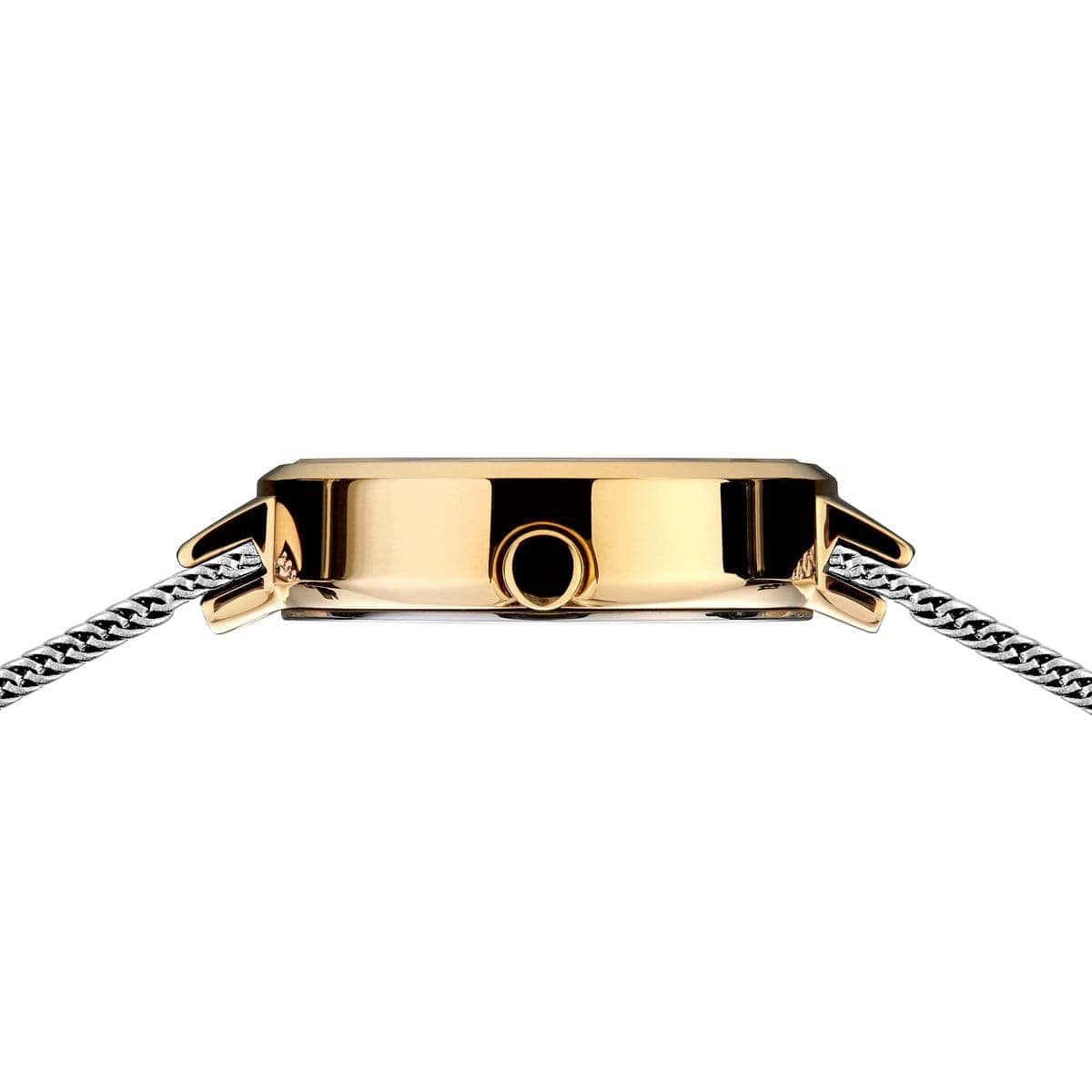 BERING Solar Polished Gold 26mm White Dial Women's Watch 14426-010