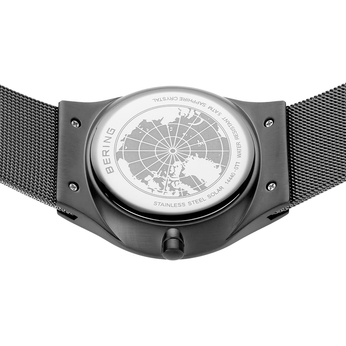BERING Solar Brushed Silver 40mm Blue Dial Men's Watch 14440-007