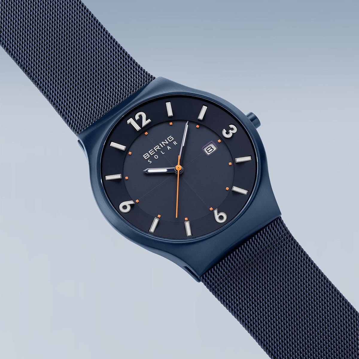 BERING Solar Brushed Blue 40mm Blue Dial Men's Watch 14440-393