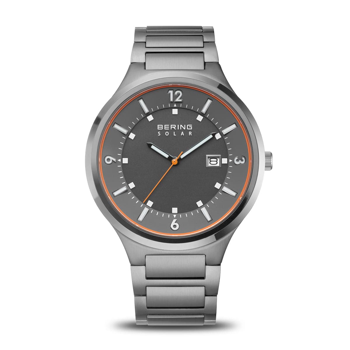 BERING Solar Polished/Brushed Grey 42mm Grey Dial Men's Watch 14442-777