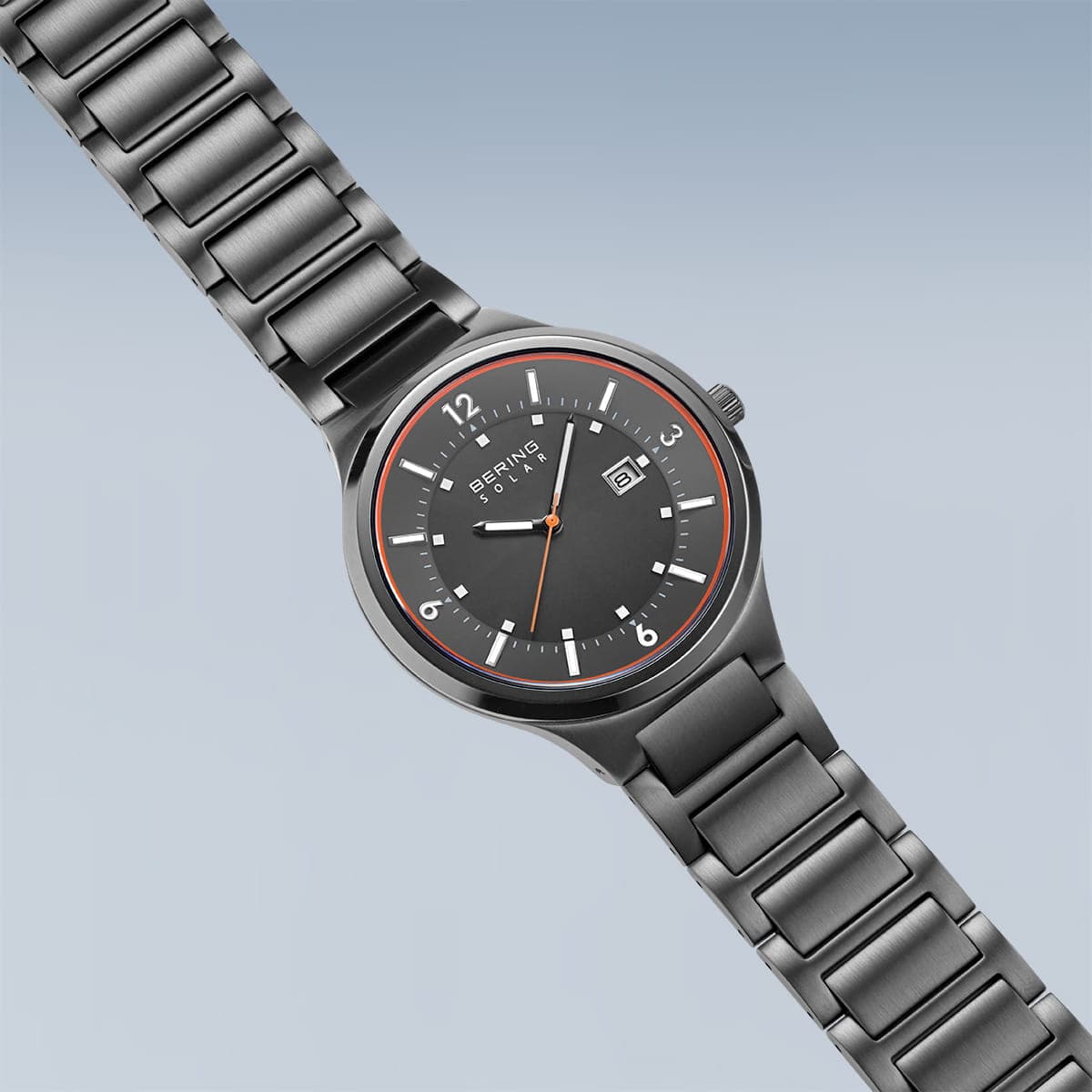BERING Solar Polished/Brushed Grey 42mm Grey Dial Men's Watch 14442-777