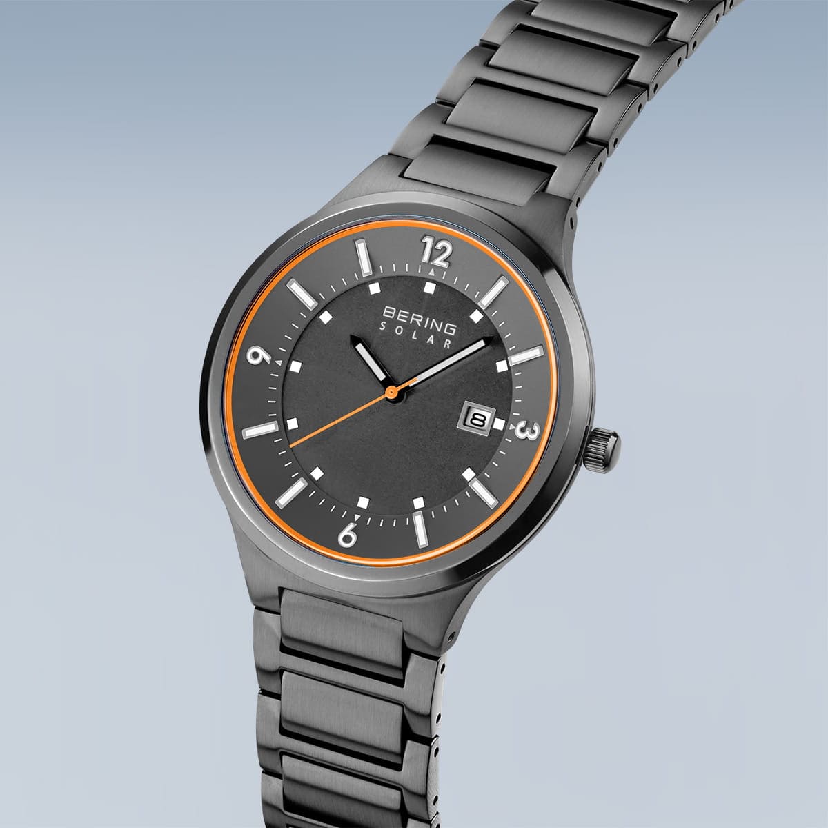 BERING Solar Polished/Brushed Grey 42mm Grey Dial Men's Watch 14442-777