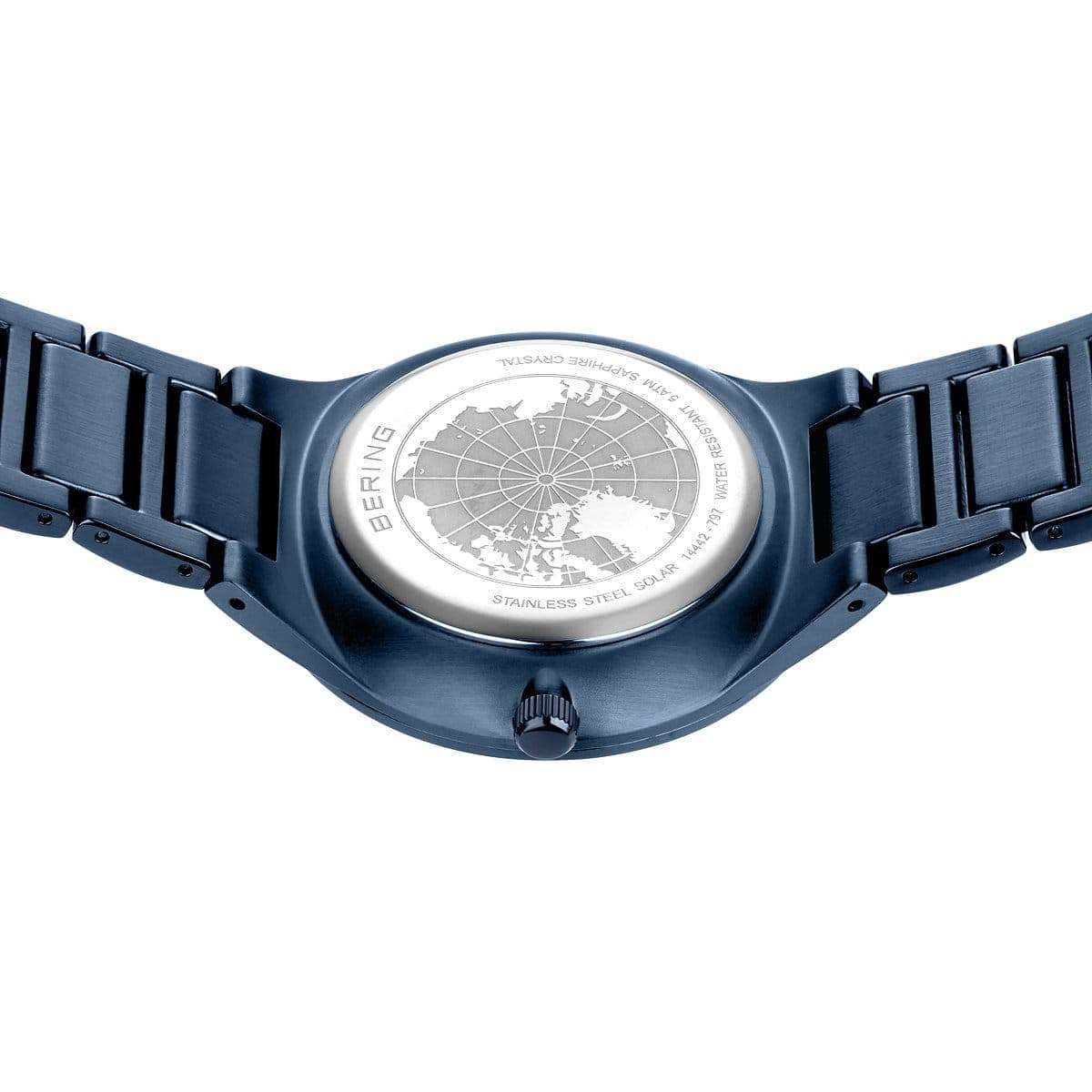 BERING Solar Polished/Brushed Blue 42mm Blue Dial Men's Watch 14442-797