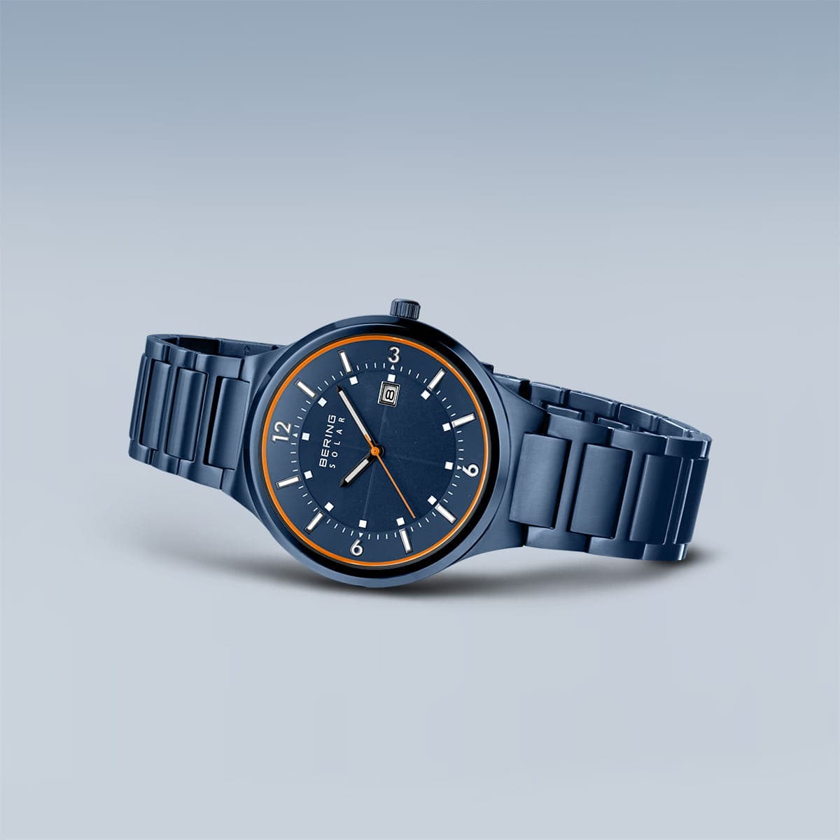 BERING Solar Polished/Brushed Blue 42mm Blue Dial Men's Watch 14442-797