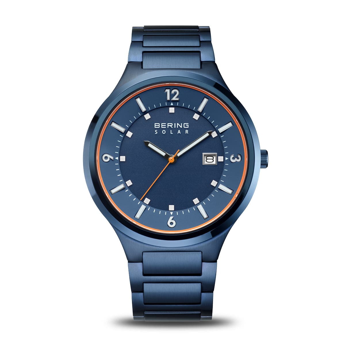 BERING Solar Polished/Brushed Blue 42mm Blue Dial Men's Watch 14442-797