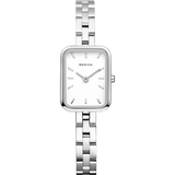 BERING Rectangular Link Watch Silver 20mm White Dial Women's Watch 14520-700