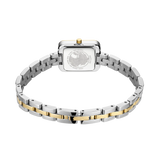 BERING Rectangular Link Watch Bicolor 20mm White Dial Women's Watch 14520-710