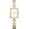 BERING Rectangular Link Watch Bicolor 20mm White Dial Women's Watch 14520-710