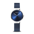 BERING Classic Polished/Brushed Silver 31mm Blue Sunray Dial Women's Watch 14531-307