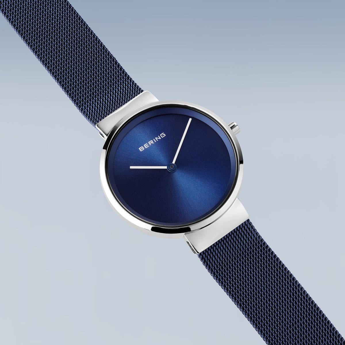 BERING Classic Polished/Brushed Silver 31mm Blue Sunray Dial Women's Watch 14531-307