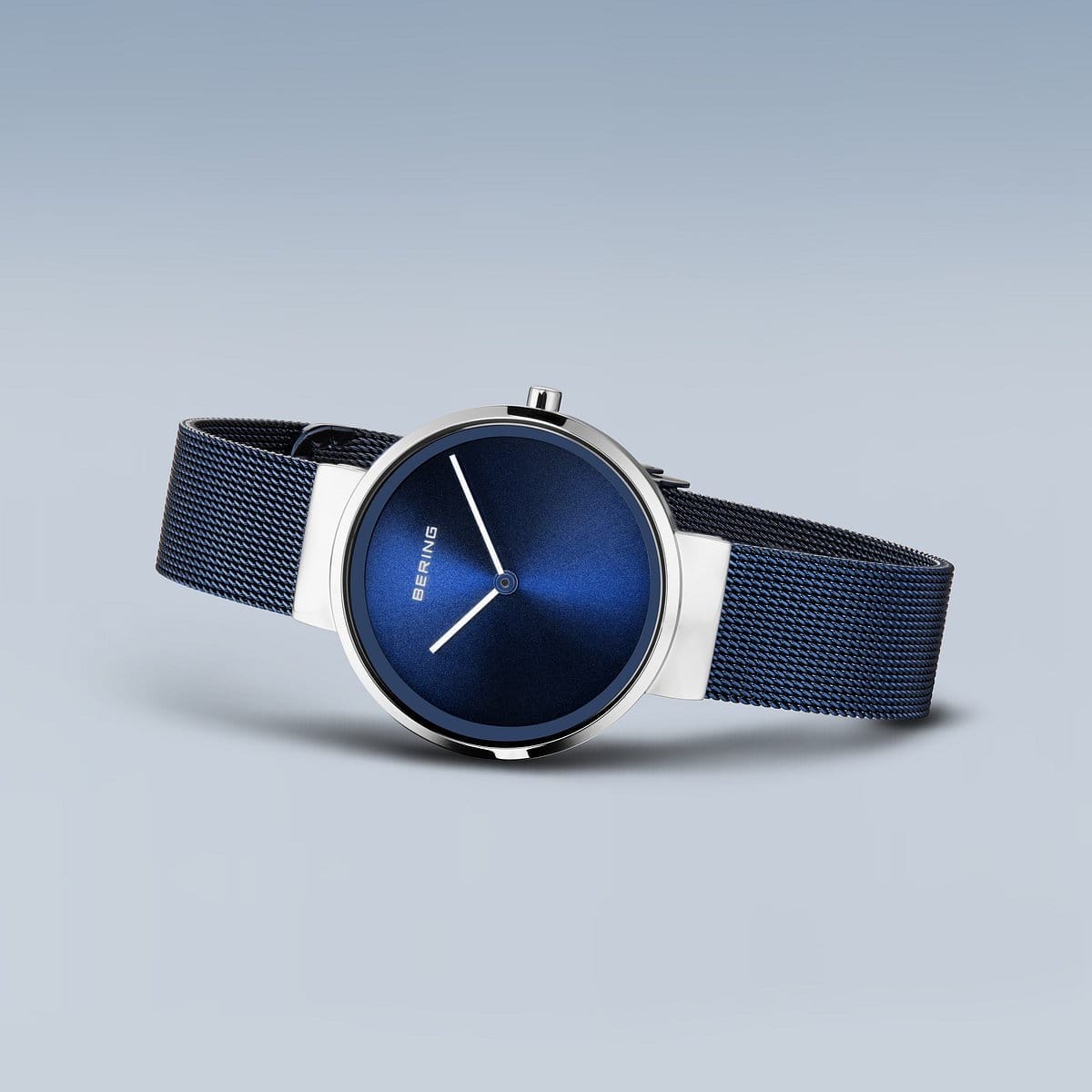 BERING Classic Polished/Brushed Silver 31mm Blue Sunray Dial Women's Watch 14531-307