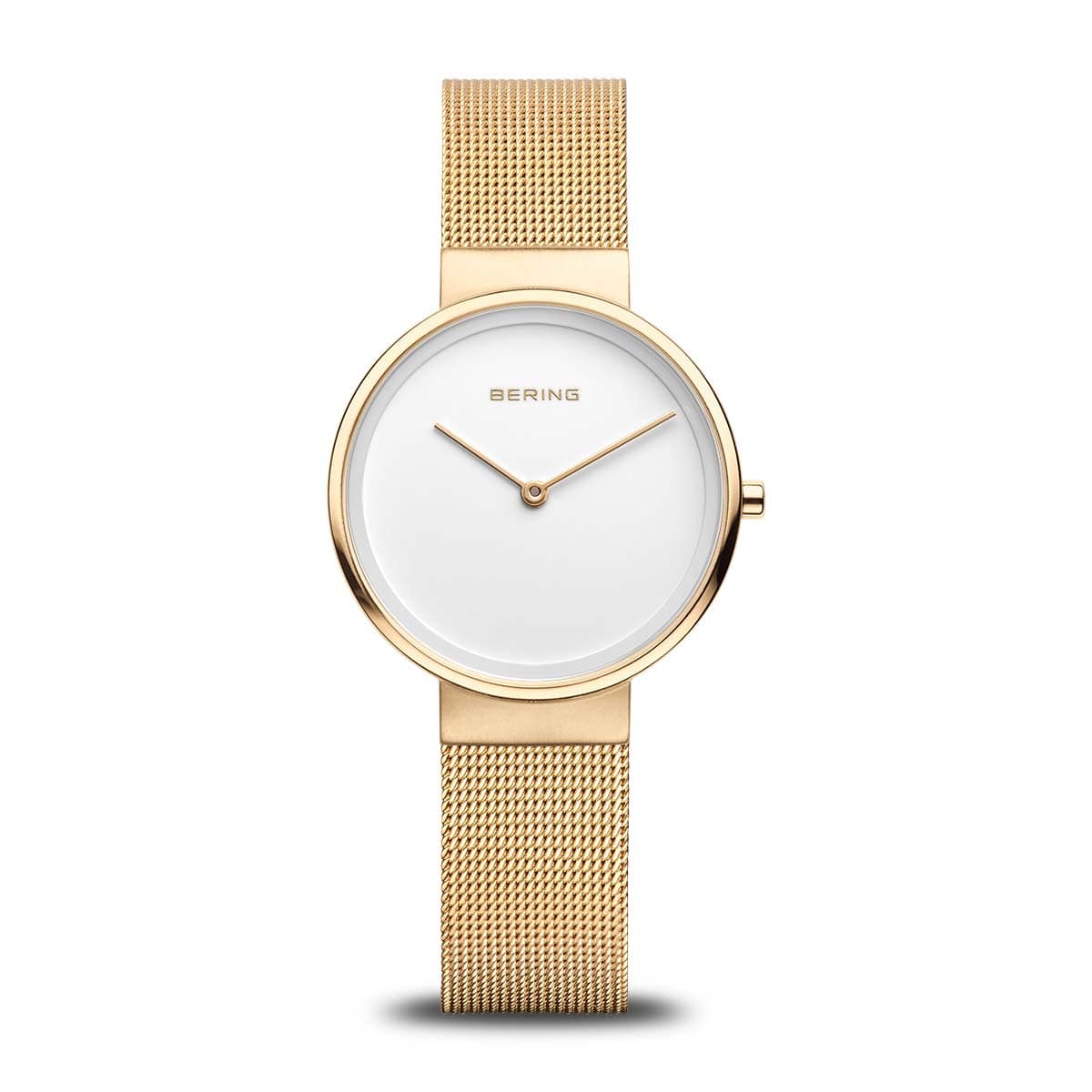 BERING Classic Polished/Brushed Gold 31mm White Dial Women's Watch 14531-334