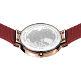 BERING Classic Polished/Brushed Rose Gold 31mm Red Sunray Women's Watch 14531-363G