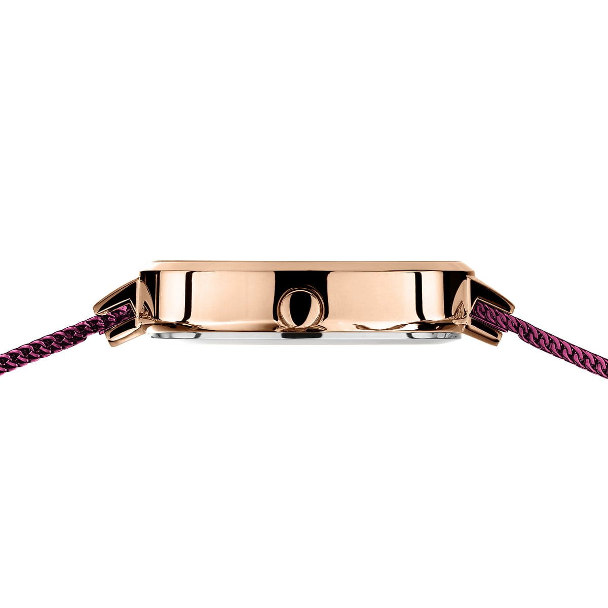 BERING Solar Polished/Brushed Rose Gold 31mm Purple Sunray Dial Women's Watch 14631-969