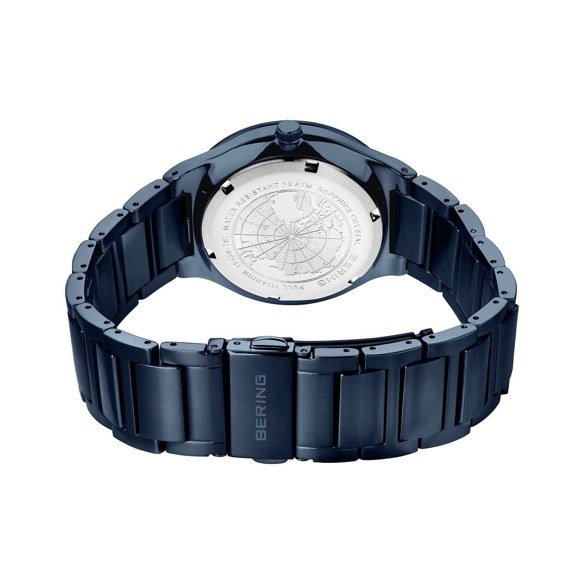 BERING Titanium Brushed Blue 40mm Blue Sunray Dial Men's Watch 15139-797