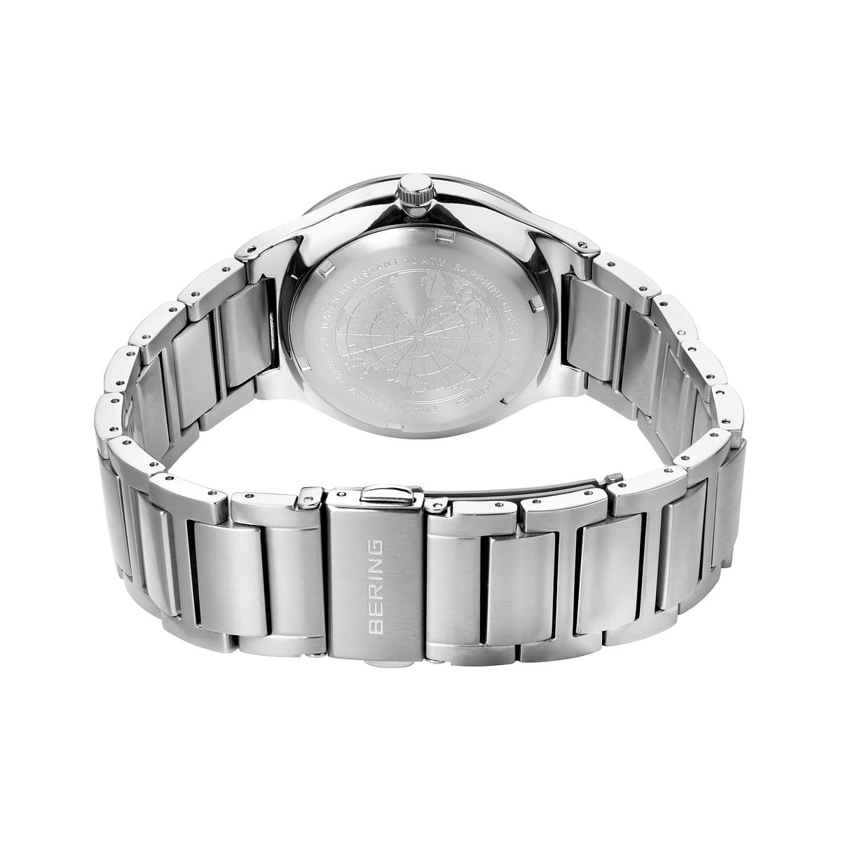 BERING Solar Brushed Silver 39mm Grey Dial Men's Watch 15239-779