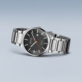 BERING Solar Brushed Silver 39mm Grey Dial Men's Watch 15239-779