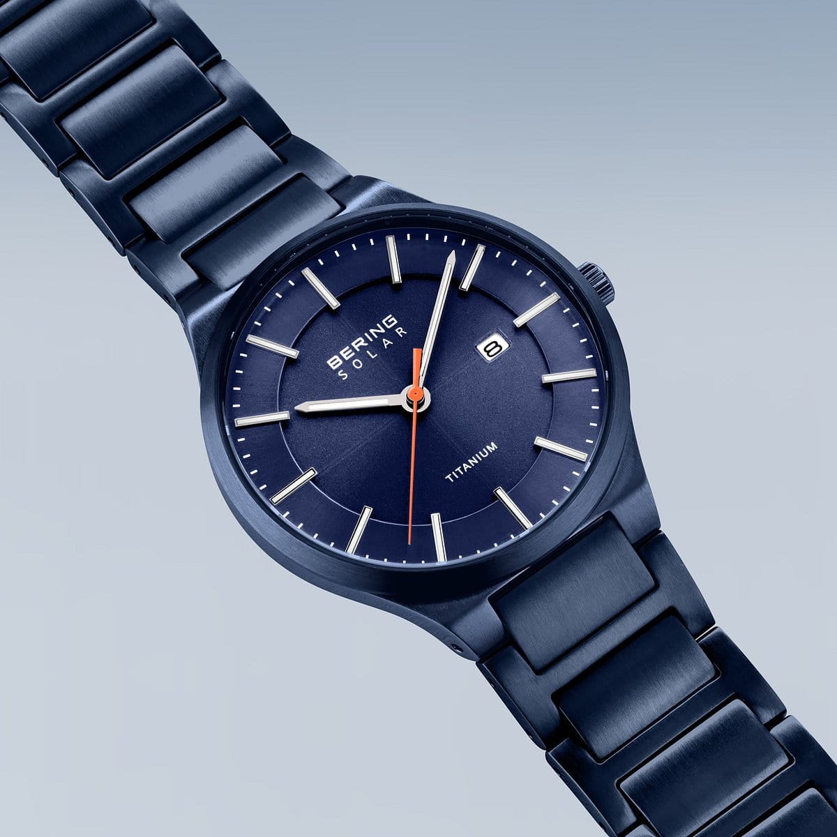 BERING Titanium Brushed Blue 39mm Blue Dial Men's Watch 15239-797
