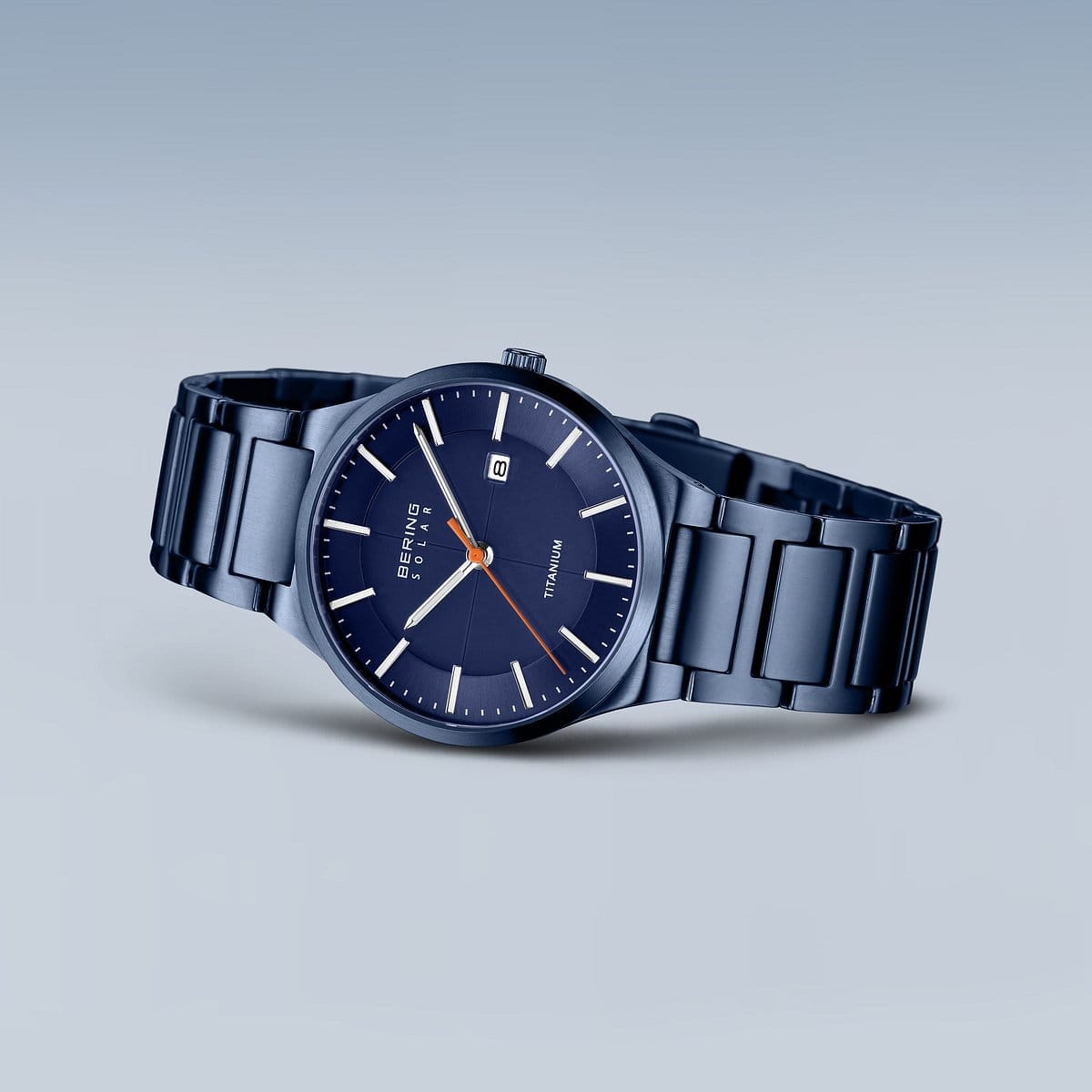 BERING Titanium Brushed Blue 39mm Blue Dial Men's Watch 15239-797