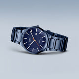 BERING Titanium Brushed Blue 39mm Blue Dial Men's Watch 15239-797
