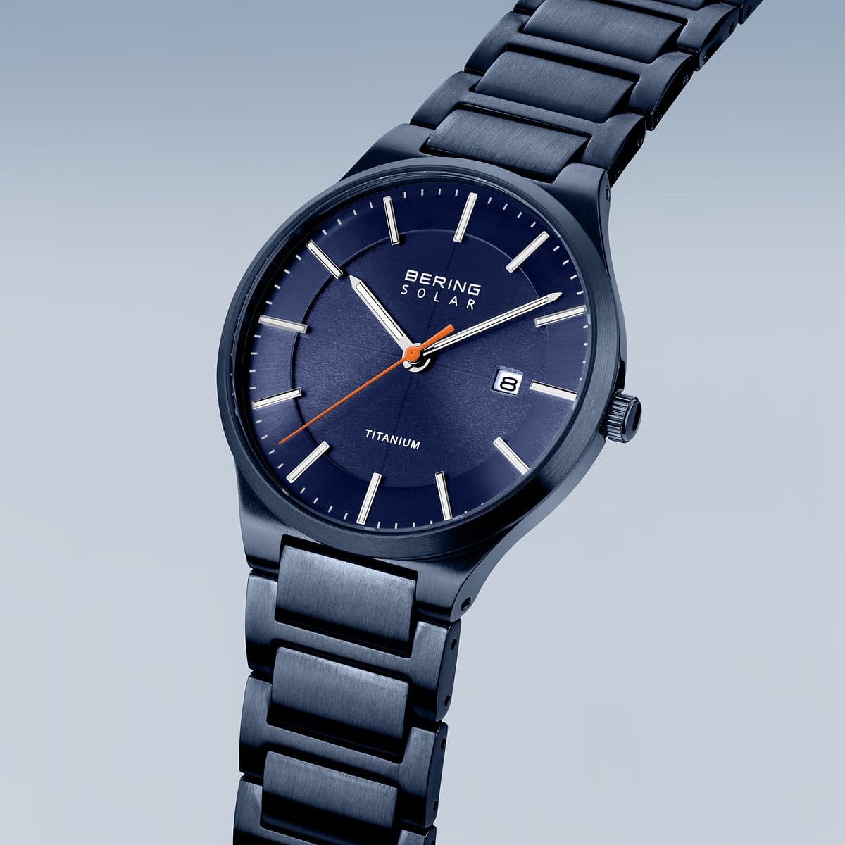 BERING Titanium Brushed Blue 39mm Blue Dial Men's Watch 15239-797