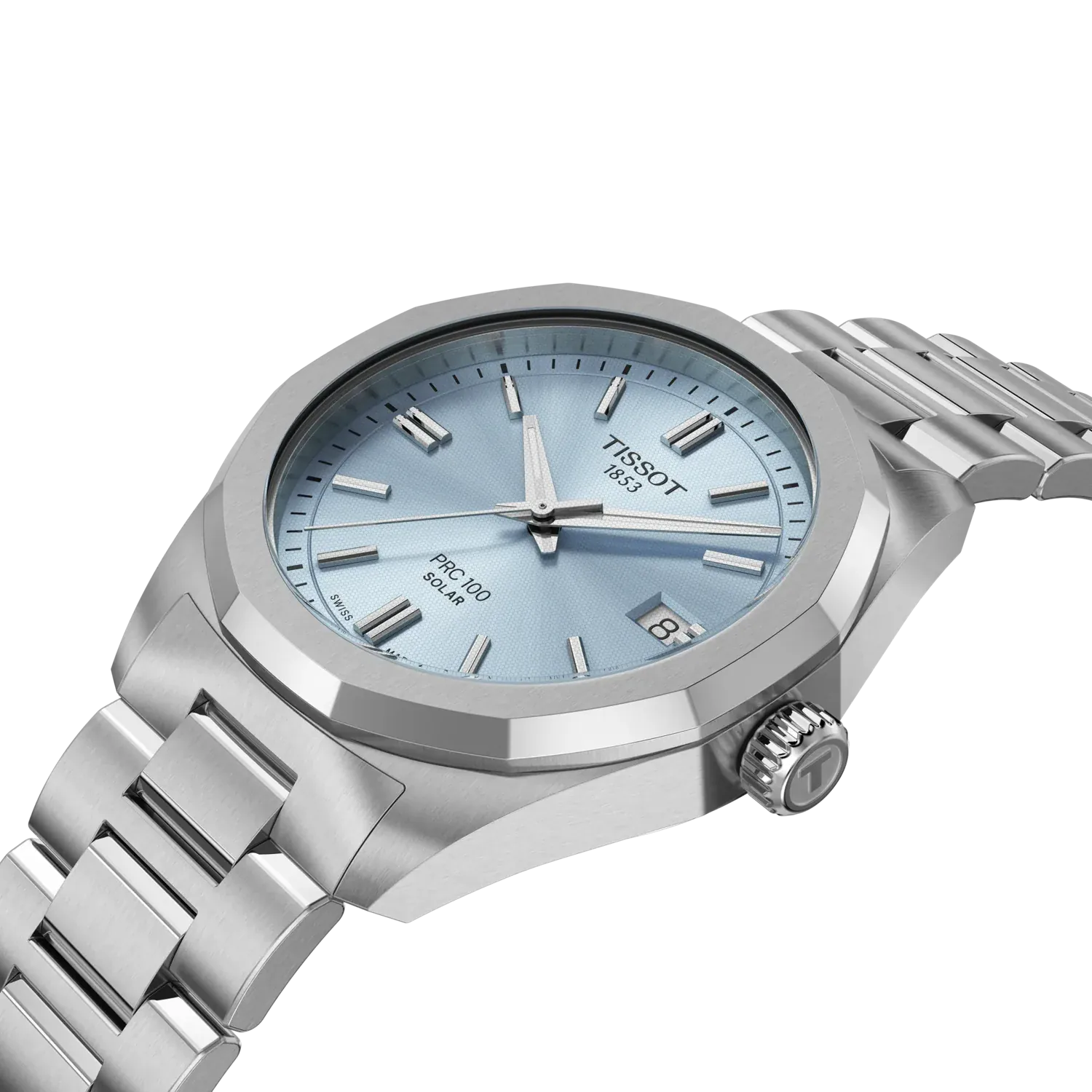 Tissot PRC 100 Solar 34mm Ice Blue Dial Women's Watch T1518221135100