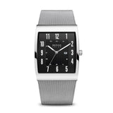 BERING Solar Polished Silver 33mm Black Dial Men's Watch 16433-002