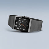 BERING Solar Polished Grey 33mm Black Dial Men's Watch 16433-377