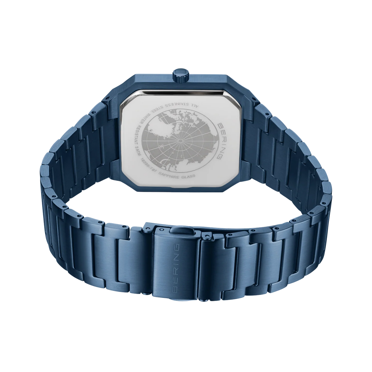BERING Square Link Watch Blue 35mm Blue Dial Men's Watch 16537-797