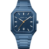 BERING Square Link Watch Blue 35mm Blue Dial Men's Watch 16537-797