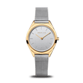 BERING Ultra Slim Polished Gold 31mm Silver Dial Women's Watch 17031-010