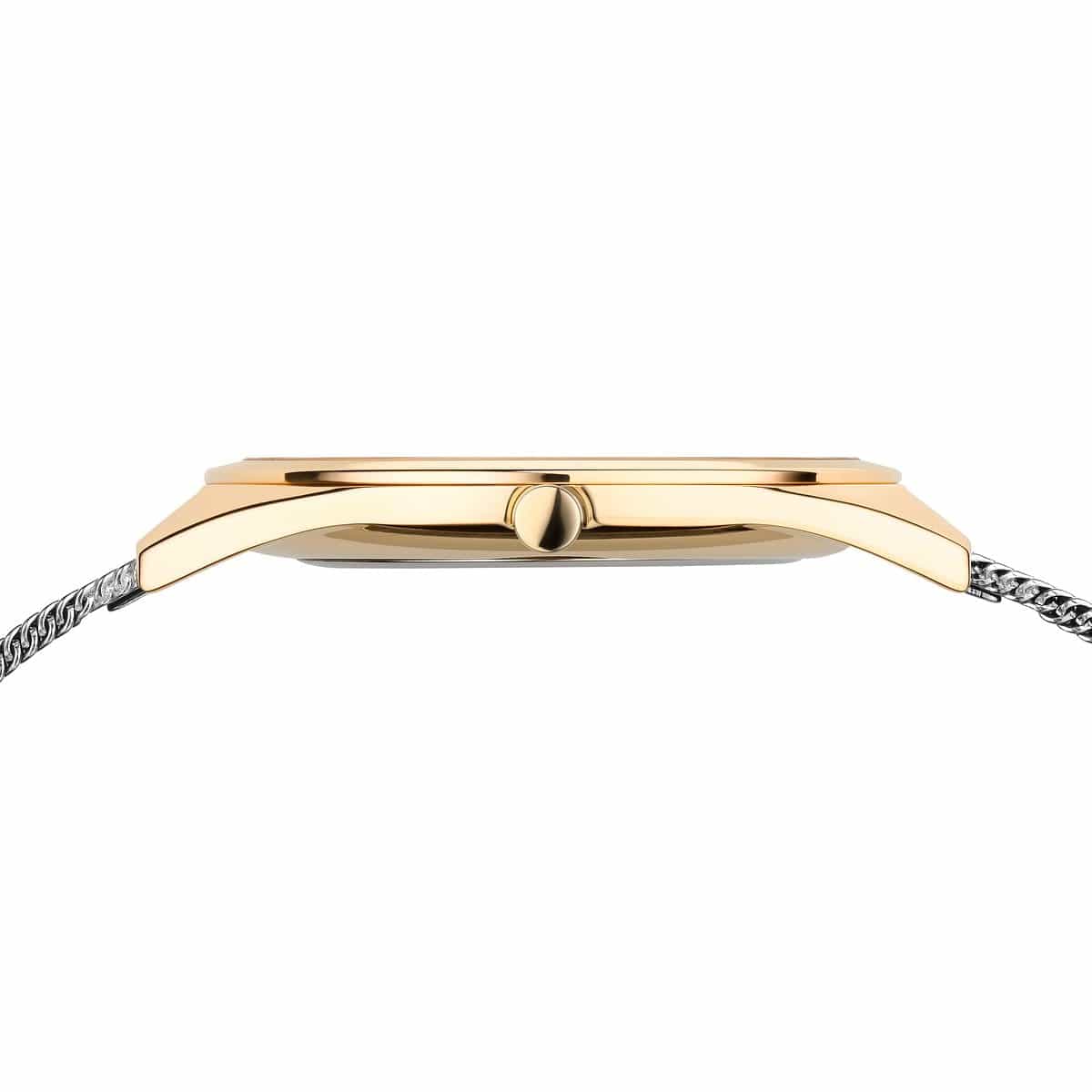 BERING Ultra Slim Polished Gold 31mm Silver Dial Women's Watch 17031-010